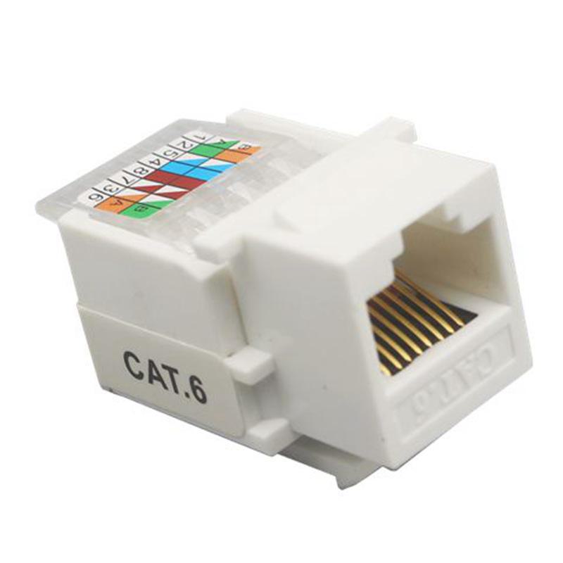 Модуль сетевого кабеля CAT6 RJ45 без перфорации и гигабитная панельная розетка