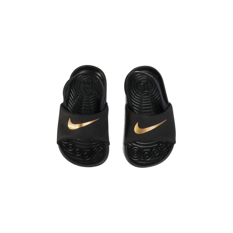 Nike Kawa Низкие детские кроссовки Черно-золотые для младенцев и малышей BV1094-003