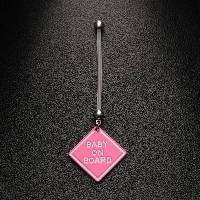 Хрустальное кольцо для пупка, кольца для живота ребенка на борту, висячие украшения для пирсинга, хороший подарок для беременных