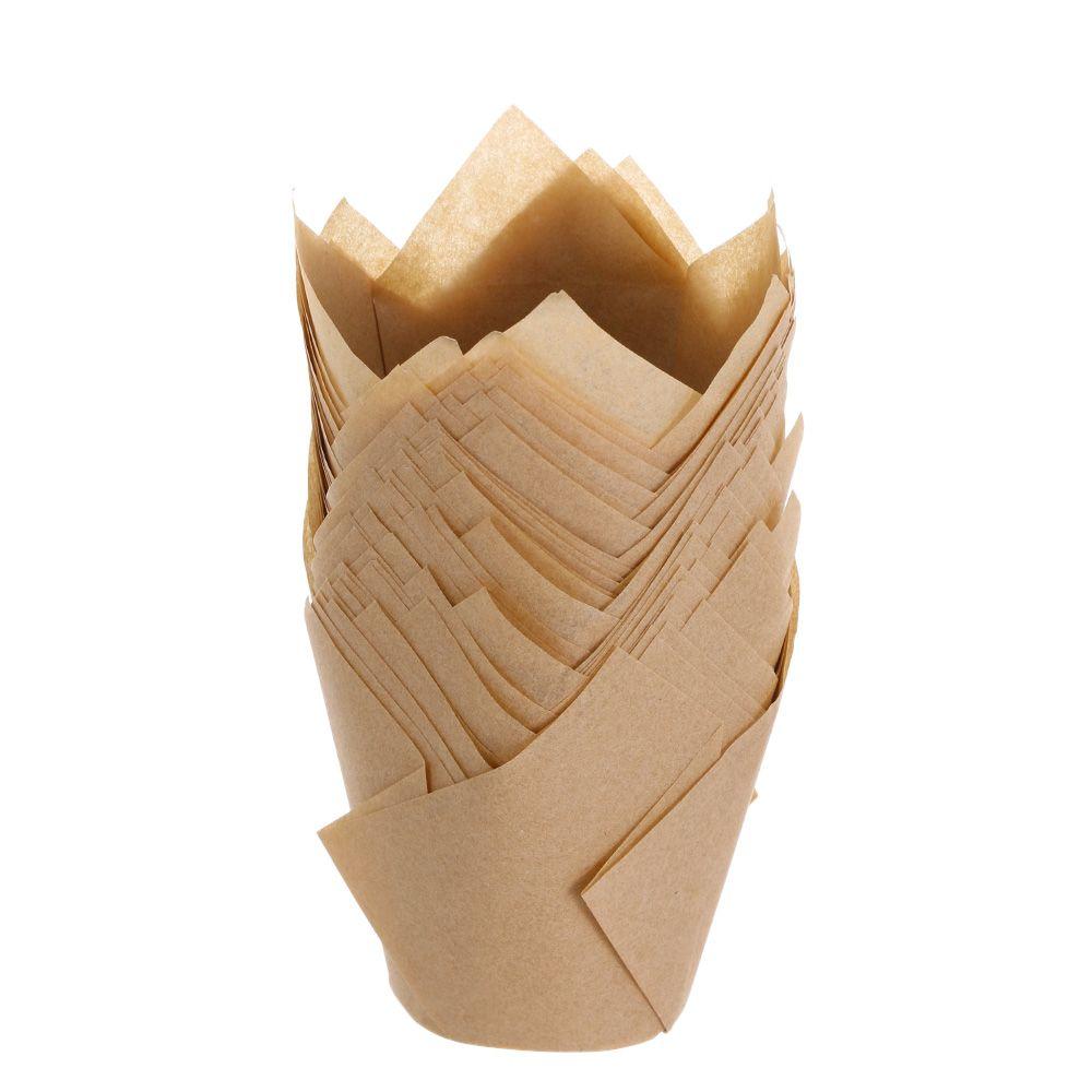 И кухонная утварь Противень для торта Формочки для кексов из жиронепроницаемой бумаги Формочки для кексов Форма для выпечки тюльпанов