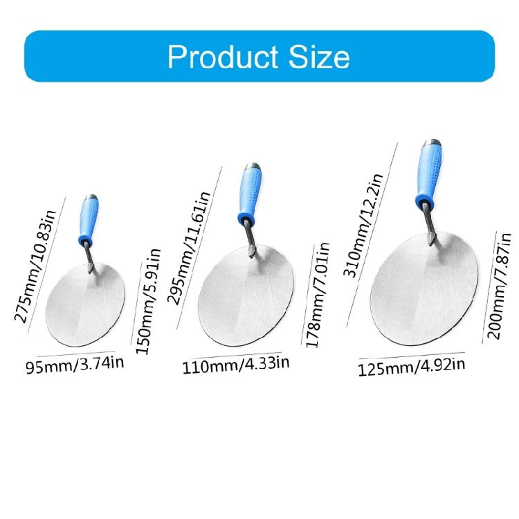 Набор из 3 шт. шпателей из нержавеющей стали, подходит для кладки кирпича и штукатурки, с удобной рукояткой, для выравнивания стен и полов