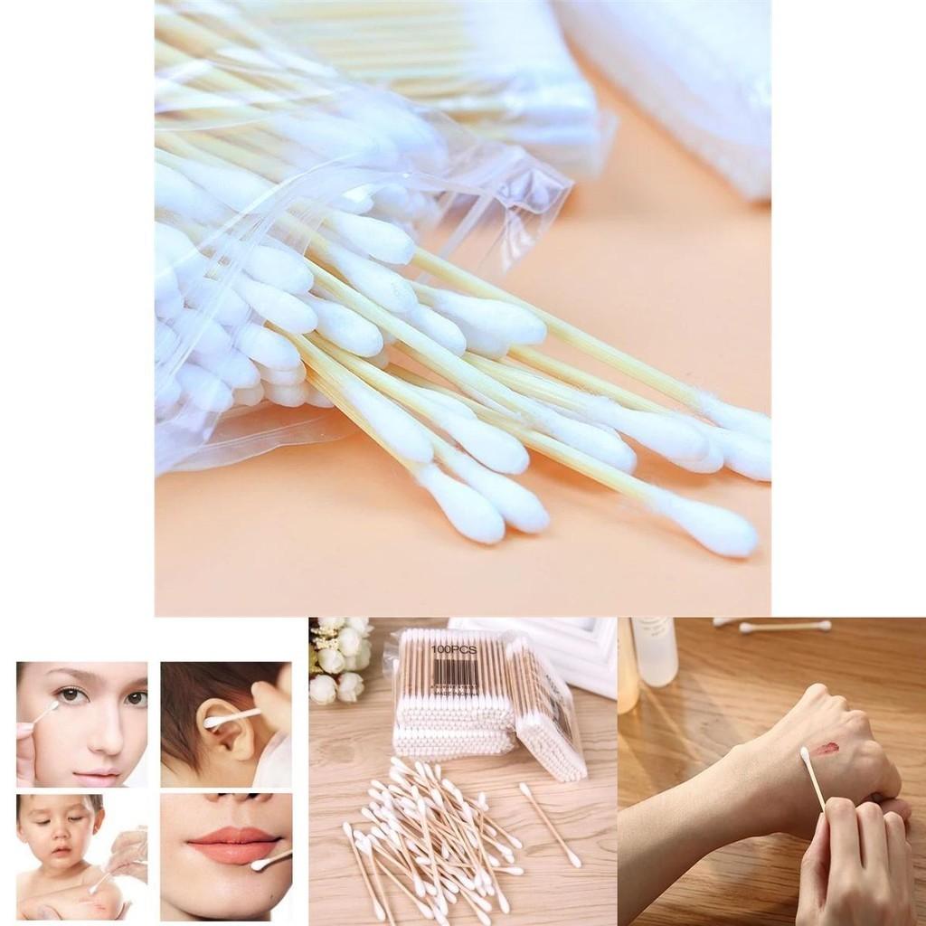 Soft And Gentle 30/100 Disposable Cotton Swab Lint Free Micro Brushes For Precise Ear Care