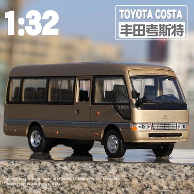 1:32 Toyota Coster Автобус Легкосплавный Автомобиль Автобус Игрушечный Автомобиль Huili Акустооптический В Коробке