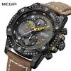 Мужские водонепроницаемые кварцевые часы с хронографом