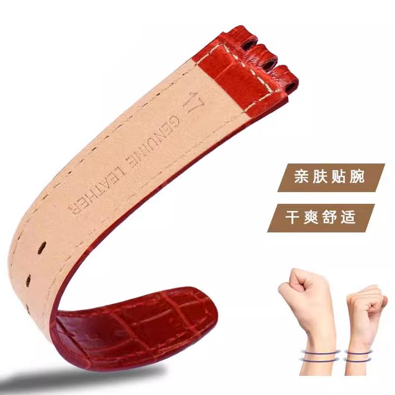 17 мм 19 мм Кожаный Ремешок для Часов SWATCH Натуральная Кожаная Браслет Мужчины Женщины Водонепроницаемый Спортивный Запасной Ремешок