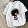 Харадзюку Веселая Мультяшная Мафальда Каваий Принт Футболка Летняя Хлопковая Футболка Модный Тренд Топ Харадзюку Хлопок Уличная Одежда