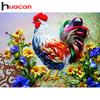 HUACAN Diamond Embroidery Animals Cock Diamond Painting With Square Rhinestones Flowers Diamond Mosaic Art Bead Picture Kits