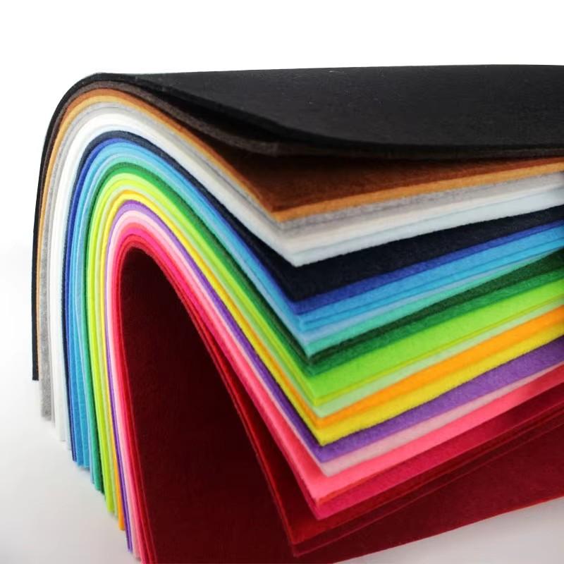 FISHWAVES 3мм Толстый Однотонный Нетканый Войлок Полиэстеровая Ткань для Шитья Квилтинга DIY Ручной Работы Пачки Куклы Материал для Рукоделия