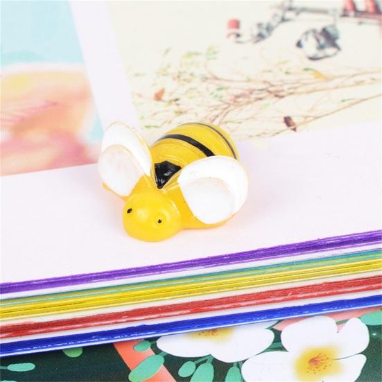 10 шт., Миниатюрный декор из смолы в форме пчелы, яркий цвет, DIY, изысканные Мультяшные животные, миниатюрные аксессуары для рукоделия