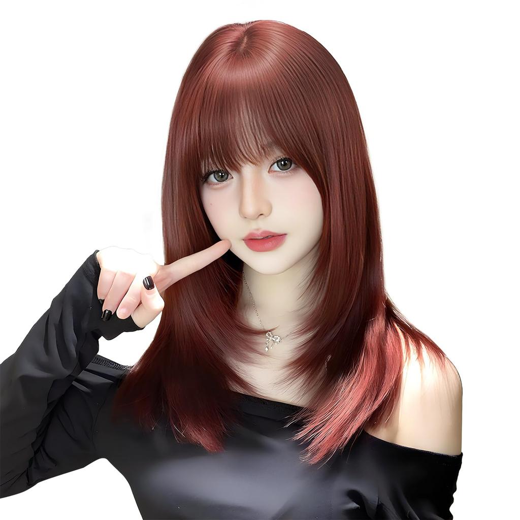 UncleHu Full Neat and Perfect for Everyday Small Net and Comb Included Wig, Long, Semi-Long, Straight, Layered, Wig, Clean, Cosplay, Wear, Women's,