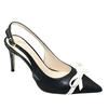 Fashion 2025 Spring New Bao Head After The Empty Single Shoes Bow Lady Line With Pointed High Heels For Women Stiletto