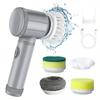 5 In 1 Powerful Electric Cleaning Brush Spin Scrubber Brush Deep Cleaning with 5 Replaceable Heads For Bathroom Kitchen