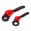 2 Pcs Belt Wrench Multi Purpose Adjustable Rubber Strap Wrench 6in 8in for Car Maintenance Red