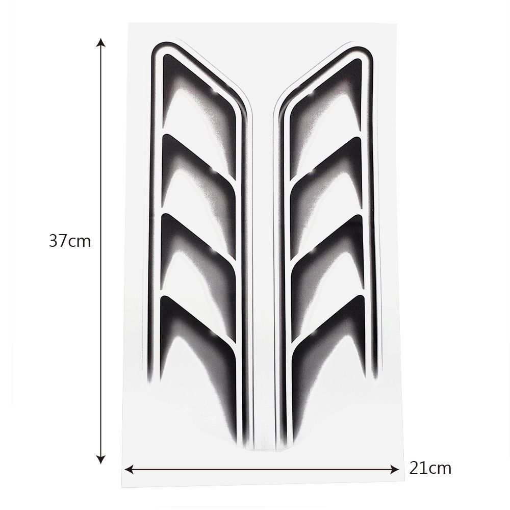3D Shark Gills Waterproof Flow Fender Decor Car Stickers Vent Air Decals