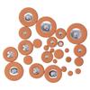 25Pcs Saxophone Pads Brown Sheepskin Sound Hole Resonator Gasket Wind Instrument Parts