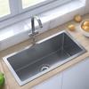 Handmade Stainless Steel Kitchen Sink - VIDAXL - Rectangular - Inset - Silver