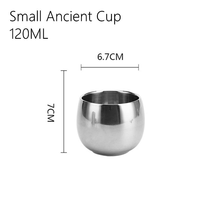 350ml/500ml Stainless Steel Double Wall Beer Mug Silver Coffee Cup Portable Travel Office Water Cups Drinkware Tumbler