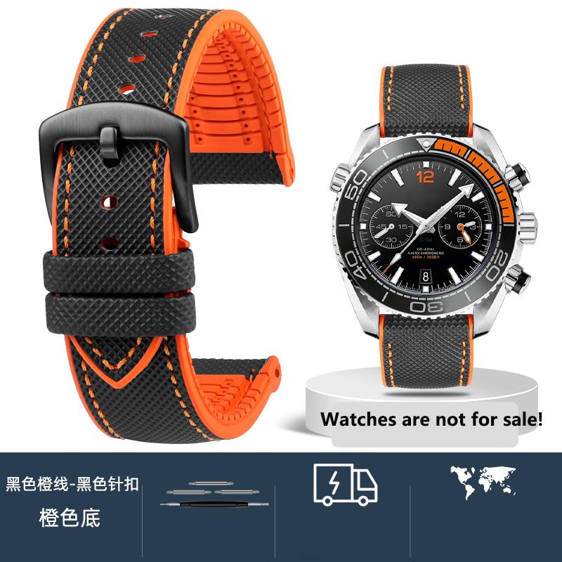 20 мм 21 мм 22 мм 23 мм 24 мм Унисекс Высококачественный нейлоновый ремешок с резиновой нижней частью Водонепроницаемый ремешок для часов для любой марки часов Мужской браслет