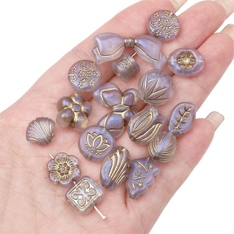 Акриловые прозрачные винтажные матовые золотые бусины ручной работы браслет ожерелье бусины бусины ювелирные изделия аксессуары подвески аксессуары