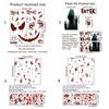 DIY Ghost Wall Sticker Self-paste Bloody Hand Decal Halloween Blood Handprints Sticker  Party Decor
