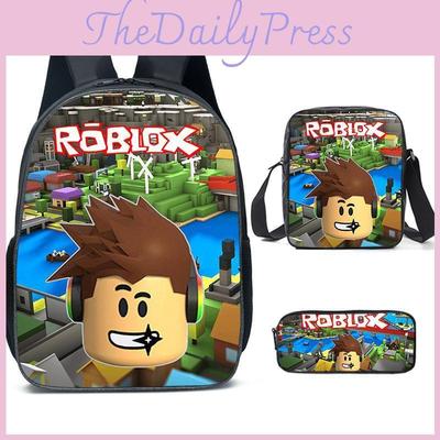 Просторный нейлоновый рюкзак Roblox 20-35 л, дышащий мультяшный рюкзак для студентов, для путешествий