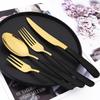1/2/4/6 компл. столовых приборов, кухонная посуда из нержавеющей стали, черное золото, роскошный набор столовых приборов, нож, вилка для торта, ложка, набор столовых приборов