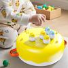 1 Set Chicken Launching Fishing Toy Rotating Turntable Cartoon Chick Bounce Catch Board Game Interactive Toddlers Educational Electric Animal Ejecting