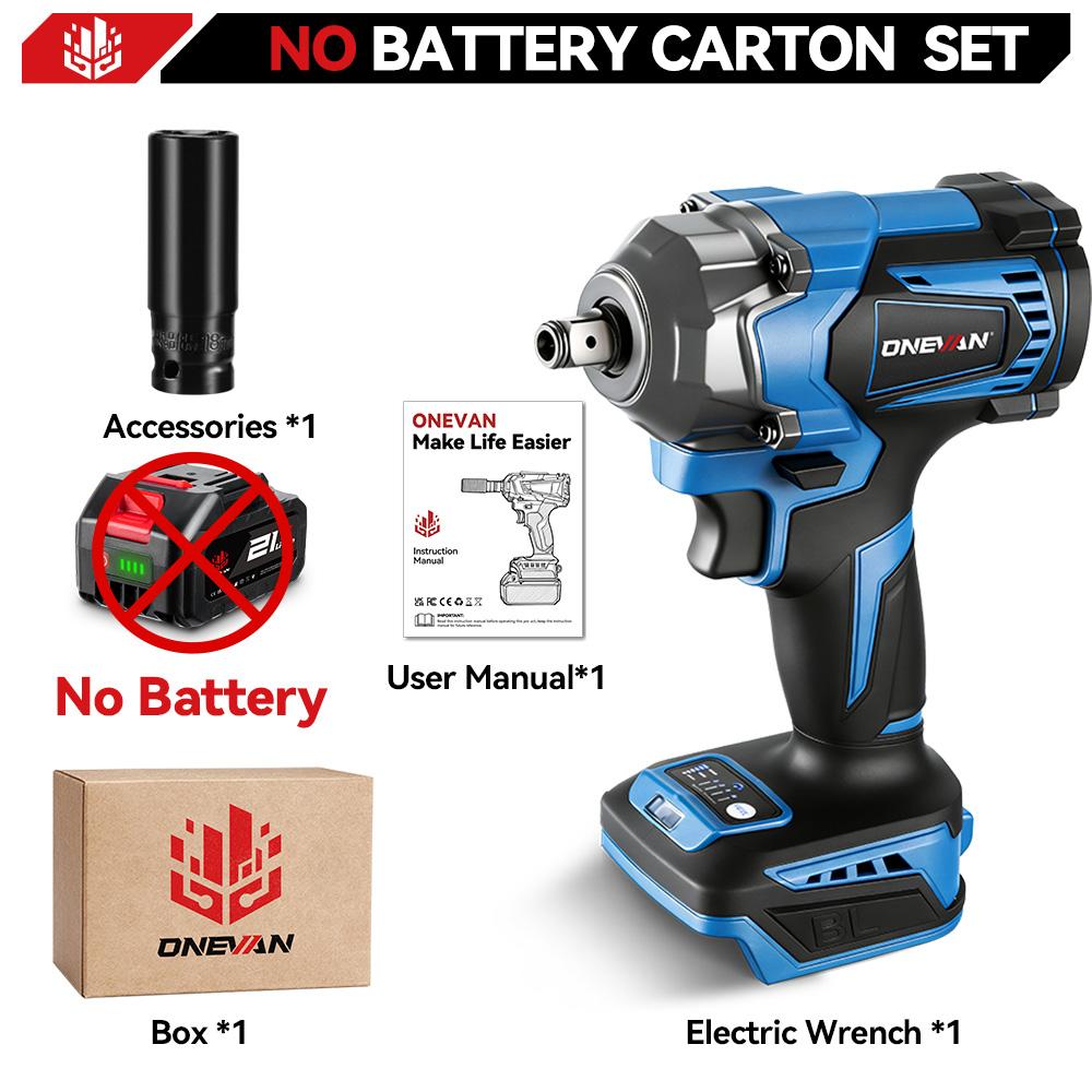 ONEVAN Бесщеточный электрический гайковерт 3 функции 1/2 дюйма Беспроводная отвертка Электродрель для аккумулятора Makita 18V