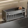 Carbon Steel Sink Sponge Holder Compact Sink Stand Stylish Soap Drainer Towel Rack  for Home