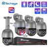 Techage 8-канальная 5-мегапиксельная PTZ-система безопасности POE IP-камера Открытый AI Обнаружение человека Двустороннее аудио-видеонаблюдение NVR Комплект камеры