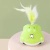 Electric Running Cat Toys Interactive Automatic Rechargeable Kitten Feather Toy with Light for Indoor Cats Playing Chasing