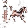 Metal Wind Chimes Handmade Running Horse Wind Chime Retro Wind Chime with Bells