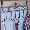 Кронштейн для вешалки из металла над дверью, 7 крючков, крючки для полотенец, шляп, пальто, железный крючок, подвесная полка для хранения, органайзер над дверью, аксессуары