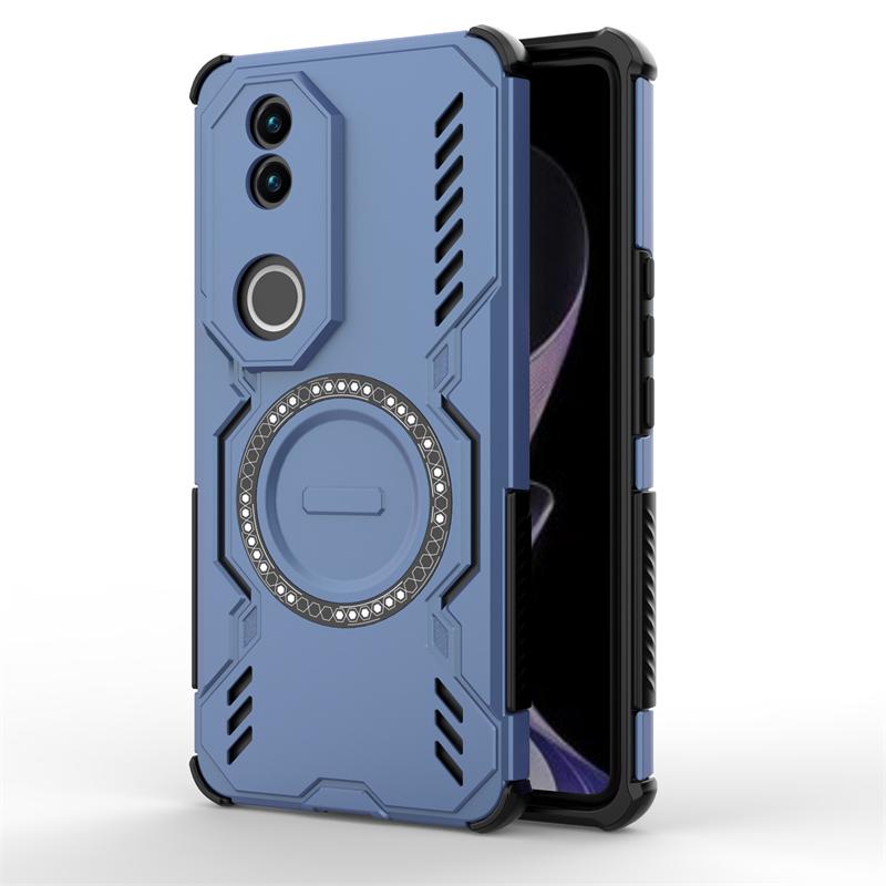 Ударопрочный бронированный чехол для Vivo V50 Магнитная адсорбция Беспроводная зарядка Back Cove Vivo V50 V50e Чехол для Vivo V50 Чехол 6,77 дюйма