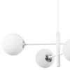 Vicenza white-chrome pendant lamp, 4-lamp, white E14 lampshade