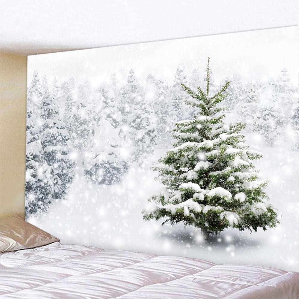 Домашний декор, Рождественский гобелен с принтом снега, хиппи, психоделическое украшение в стиле бохо, настенное украшение для рождественской елки