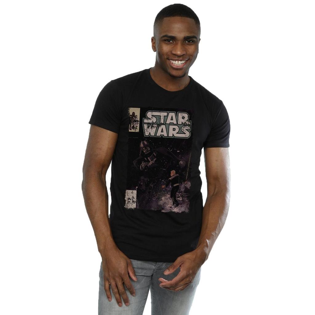Star Wars Mens Darth Vader Duel Comic T-Shirt