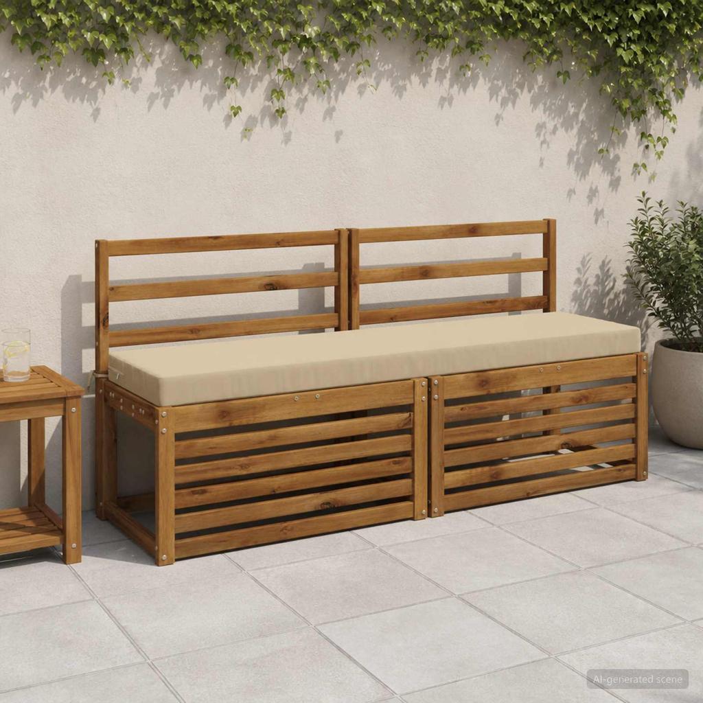 2 piece bench cushion set SOEST 2 pcs 100percent polyester beige