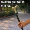 Handmade Brass Lion Head Walking Cane – Black Wooden Gentleman's Cane