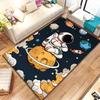 Cartoon Space Astronaut Carpet Planet Spaceman Travel In Space Print Rug for Boy Girl Bedroom Living Room Indoor Small Floor Mat