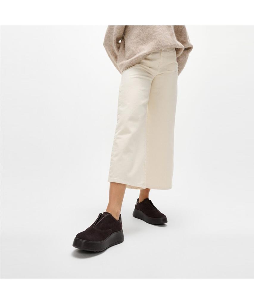 Fitflop [F-Mode] Women'S Suede Laceless Sneakers - Chocolate Brown (Ft59K2N15D)