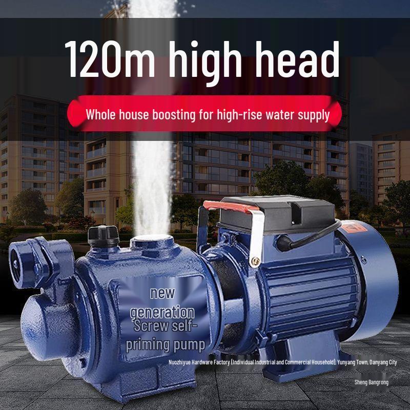 Household Automatic High Head Self-Priming Water Pump with Booster & Screw Function