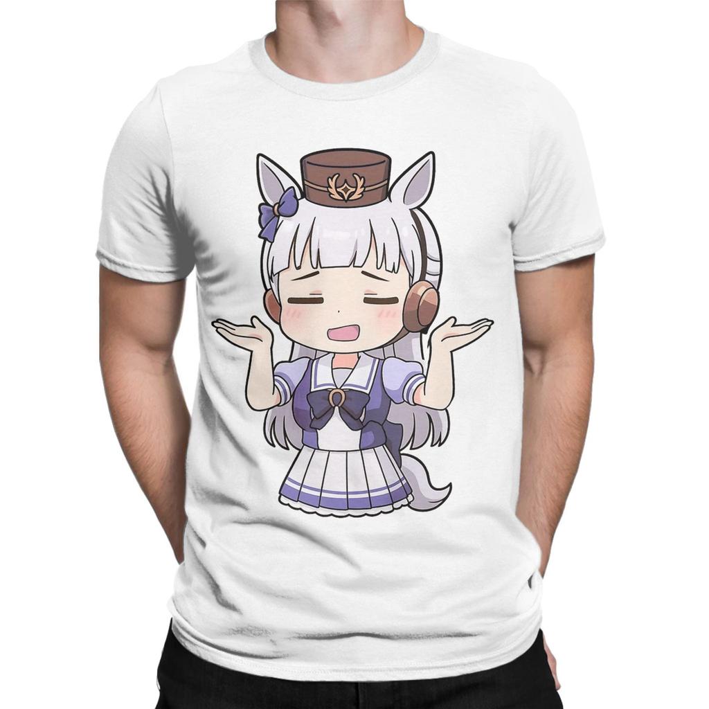 Мужская Женская Золотой Корабль Мем Чиби Из Uma Musume Pretty Derby Футболка 100% Хлопок Графическая Футболка Одежда Наряды