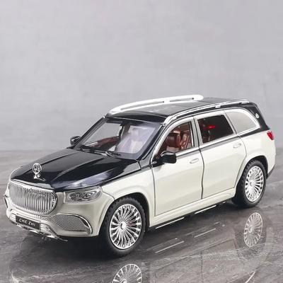 1:Масштаб 24 GLS600 Модель автомобиля Игрушка Сплав Литье под давлением Звук Свет Симуляция Масштаб Двери открываются Модели транспортных средств Игрушки для детей Сувениры