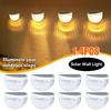 1/2/4Pcs Solar Fence Light Outdoor Lighting Wall Lamps Garden Energy Light Festoon Decoration LED For Garden Step Patio Stairs