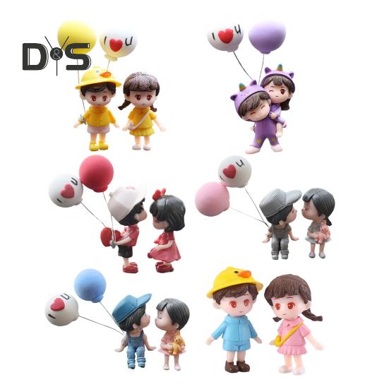 Украшения для автомобиля, милые фигурки пар из мультфильмов, воздушные шары, украшения для приборной панели автомобиля, украшения для домашнего офиса автомобиля