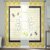 Yellow Daisy Bee Tulle Curtains Living Room Kitchen Chiffon Curtain Bedroom Balcony Sheer Curtain Fashion Home Decor