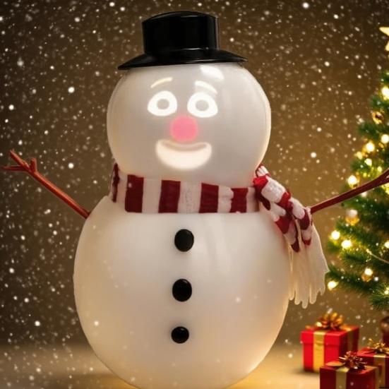 Christmas Ornament Santa Claus Deer Snowman Design LED Light Craft Figure Living Room Desktop Decoration