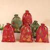 5pcs/lot Multi-color Christmas Drawstring Storage Bag  Candy Jewelry Toy Presents
