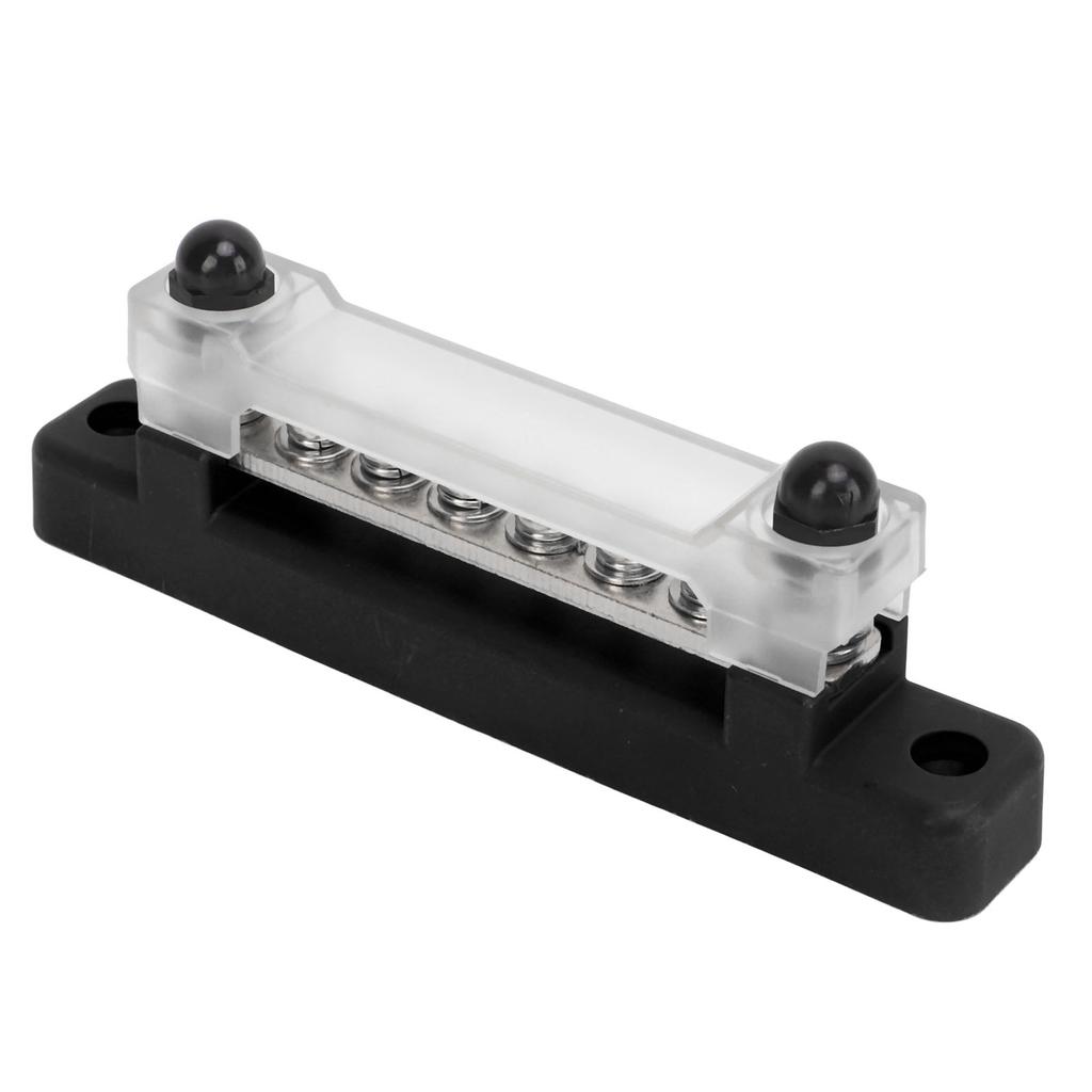 48V 150A 6 Terminal Bus Bar Power Distribution Block with Cover M6 Studs M4 Screws for Car RV Marine Boat